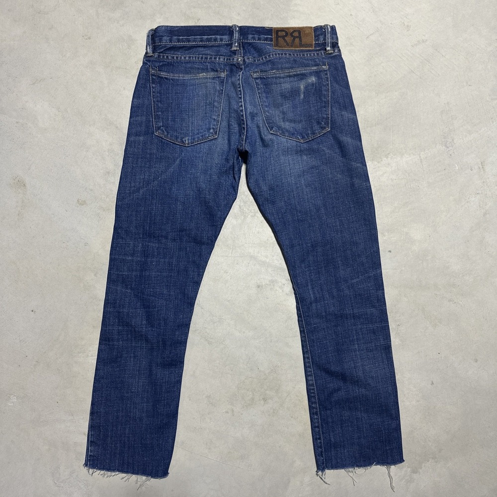 RRL Ralph Lauren R71WB12 Straight Leg Jeans Blue Denim Womens Size 30x26 Button